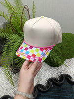 Load image into Gallery viewer, Bright Checkered Hats - RTS
