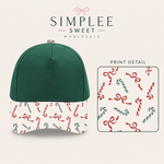 Load image into Gallery viewer, Candy Canes + Bows Hat - PREORDER

