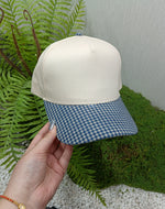 Load image into Gallery viewer, Navy Gingham Hats - RTS
