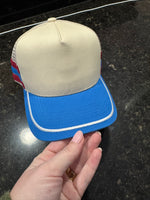 Load image into Gallery viewer, Royal Blue Striped Side Hat - PREORDER
