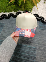 Load image into Gallery viewer, Patriotic Printed Hats - RTS
