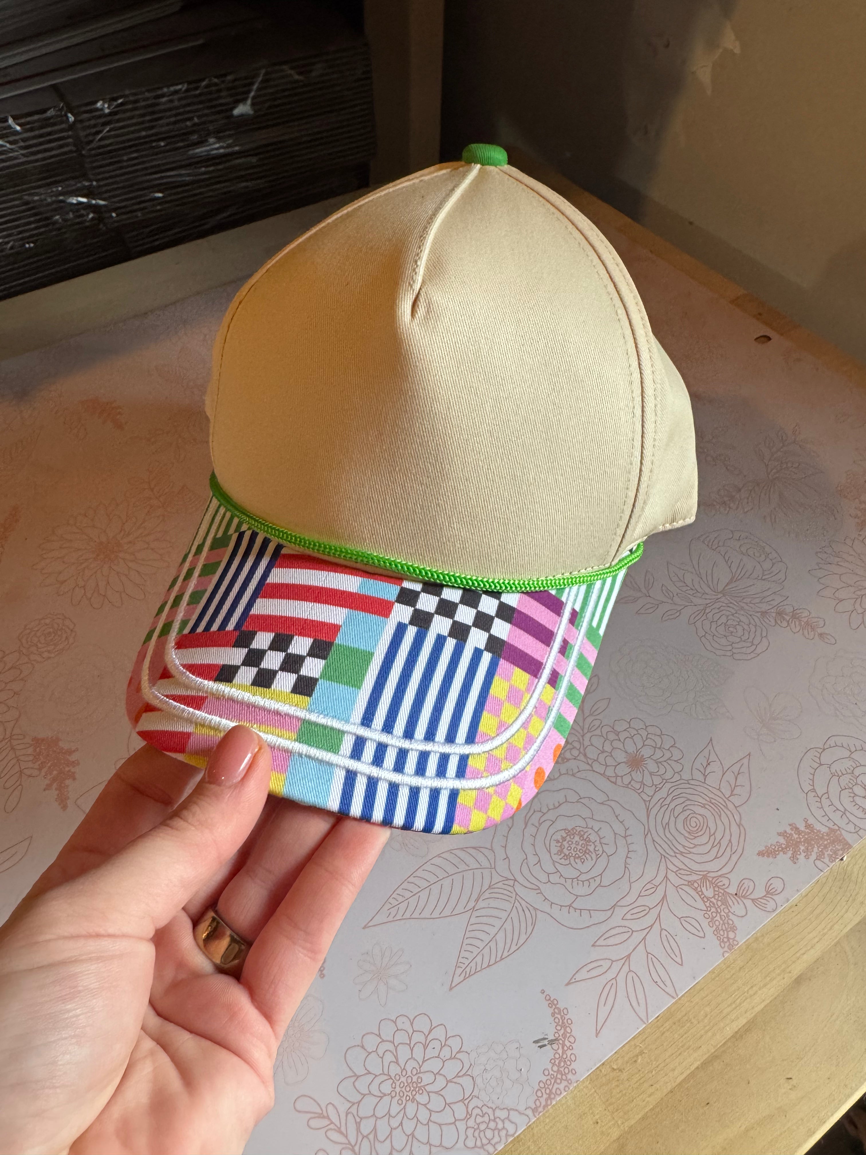 Bright Colorblock Hat - RTS – SimpLee Sweet