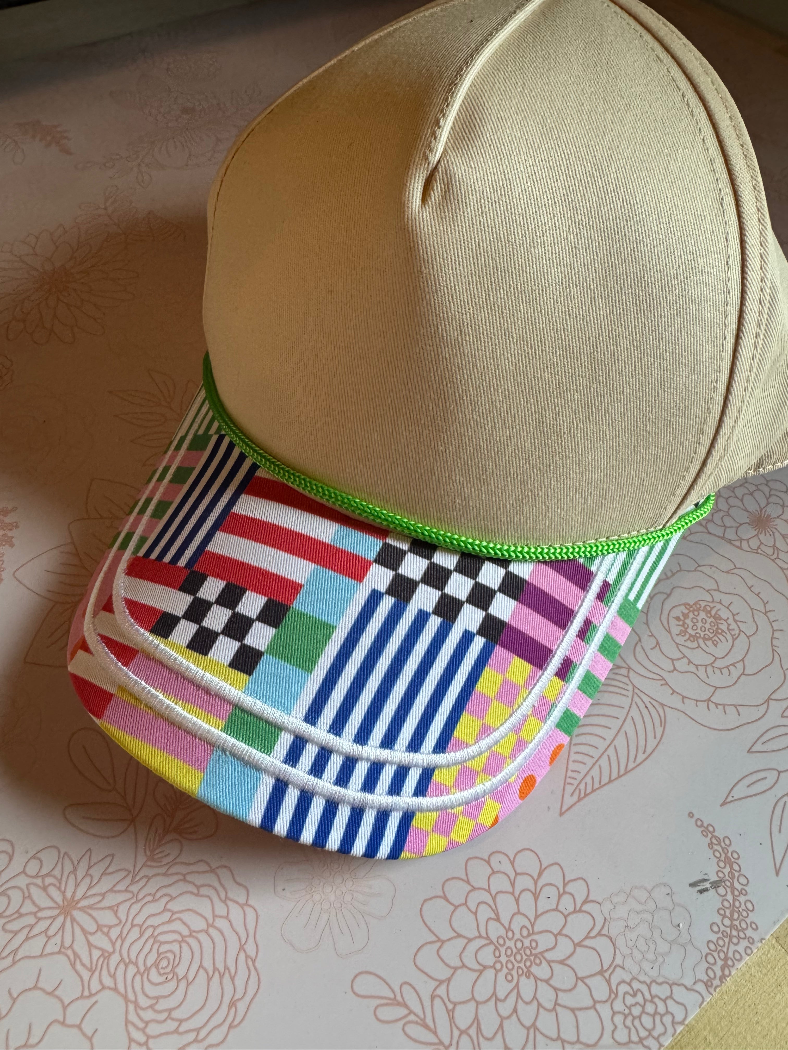 Bright Colorblock Hat - RTS – SimpLee Sweet