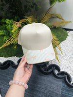 Load image into Gallery viewer, Tan Bow Striped Hat - RTS
