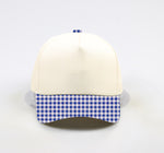 Load image into Gallery viewer, Navy Gingham Hats - RTS
