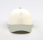 Load image into Gallery viewer, Green Gingham Hats - RTS
