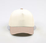 Load image into Gallery viewer, Rust Gingham Hats - RTS
