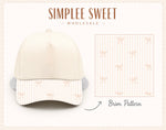 Load image into Gallery viewer, Tan Bow Striped Hat - RTS
