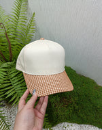 Load image into Gallery viewer, Rust Gingham Hats - RTS
