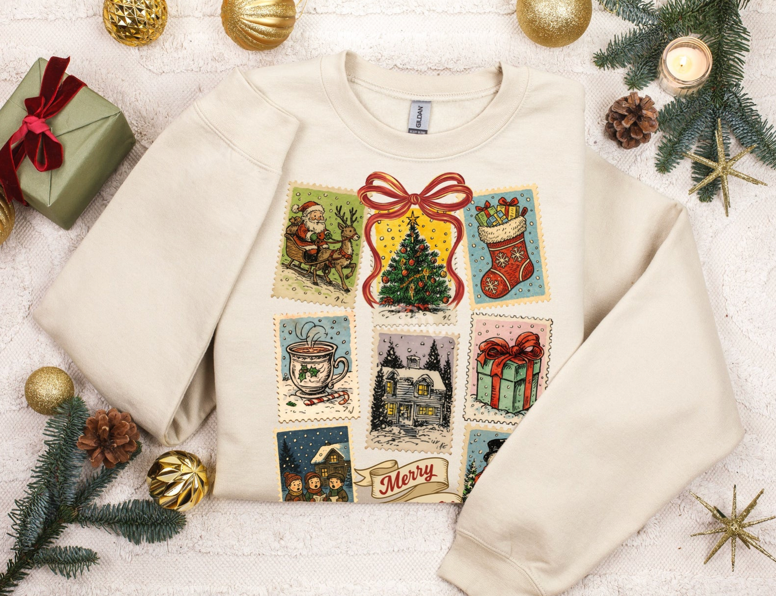 Holiday Stamps Sweatshirt