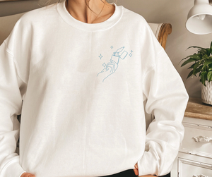 Lighter Line Art Embroidered Sweatshirt