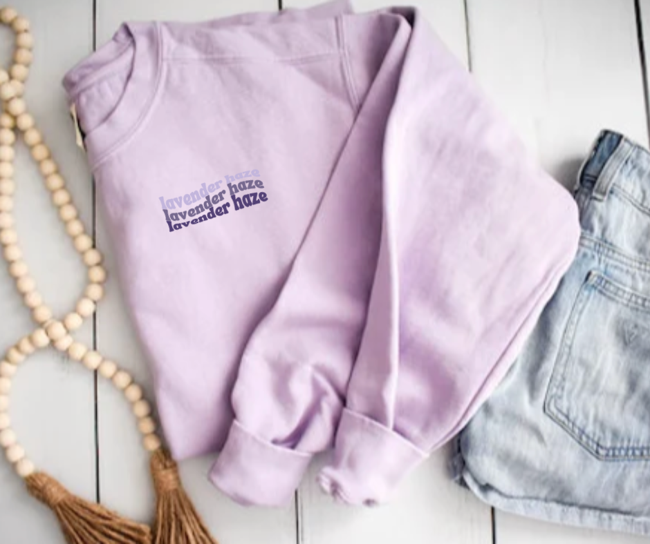 Lavender Haze Embroidered Sweatshirt