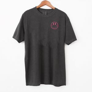 Embroidered Happy Face Tees
