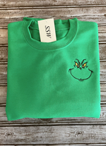 Load image into Gallery viewer, Grinch Embroidered Sweatshirt
