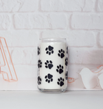 Load image into Gallery viewer, Paw Print Glass Cup
