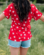 Load image into Gallery viewer, Star Spangled Pocket Top
