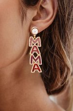 Load image into Gallery viewer, Mama Beaded Earrings
