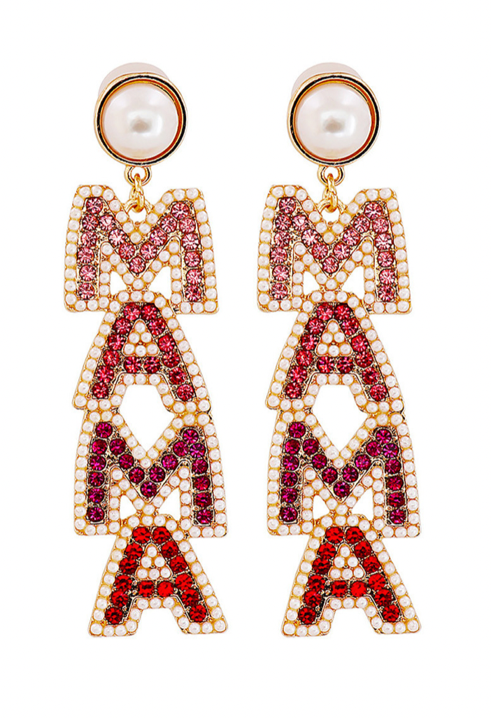 Mama Beaded Earrings