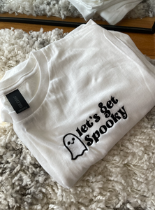 Retro Let's Get Spooky Embroidered Tee + Sweatshirts