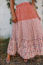 Load image into Gallery viewer, Fun + Floral Maxi Skirt
