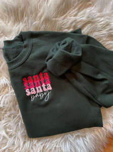 Santa Baby Embroidered Sweatshirt