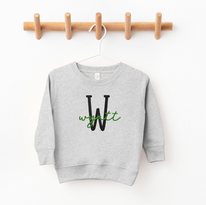 Customized Toddler Name Embroidered Tees + Sweatshirts